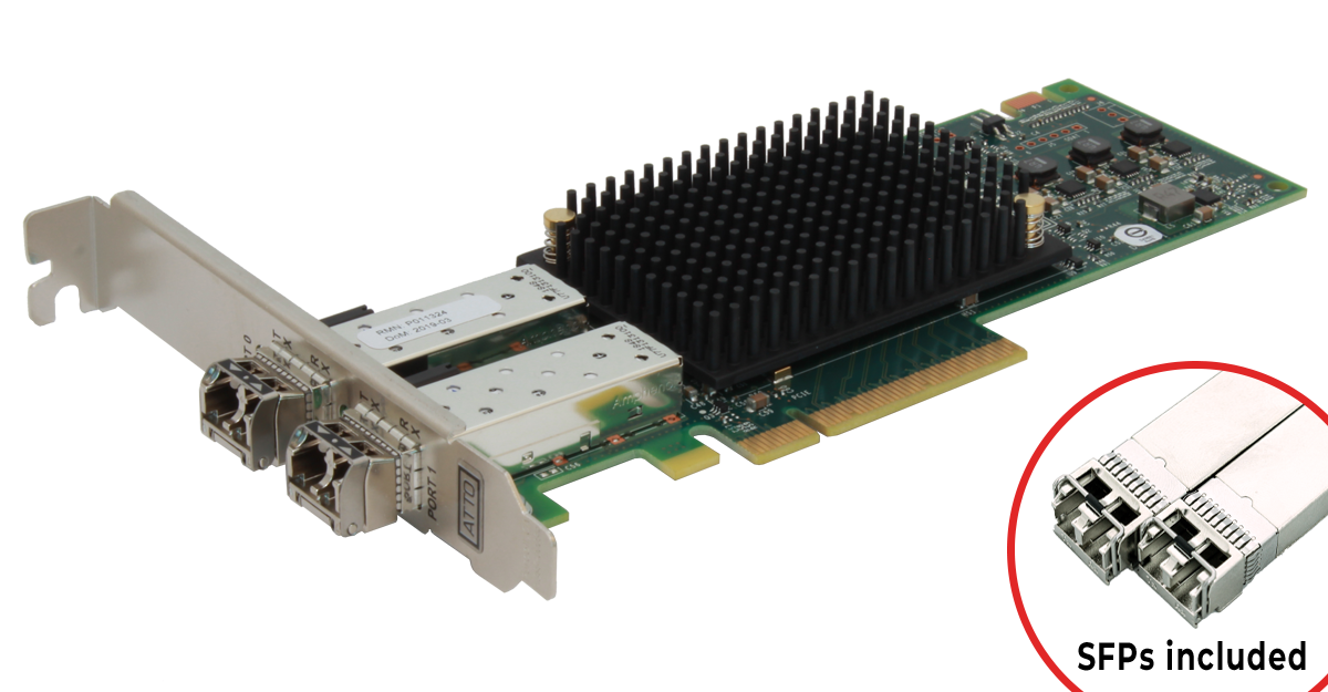 16Gb Celerity (model 162P) Dual-Port Fibre Channel Adapter (SFPs included)