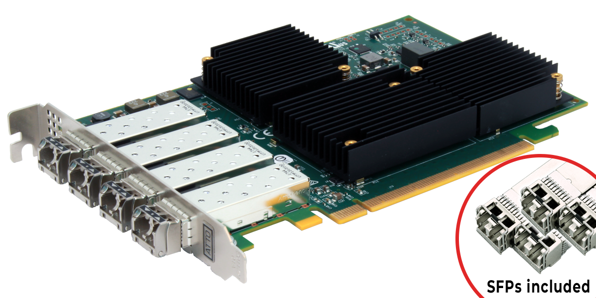 32Gb Celerity (model 324E) Quad-Port Gen 6 Fibre Channel Adapter (SFPs included)