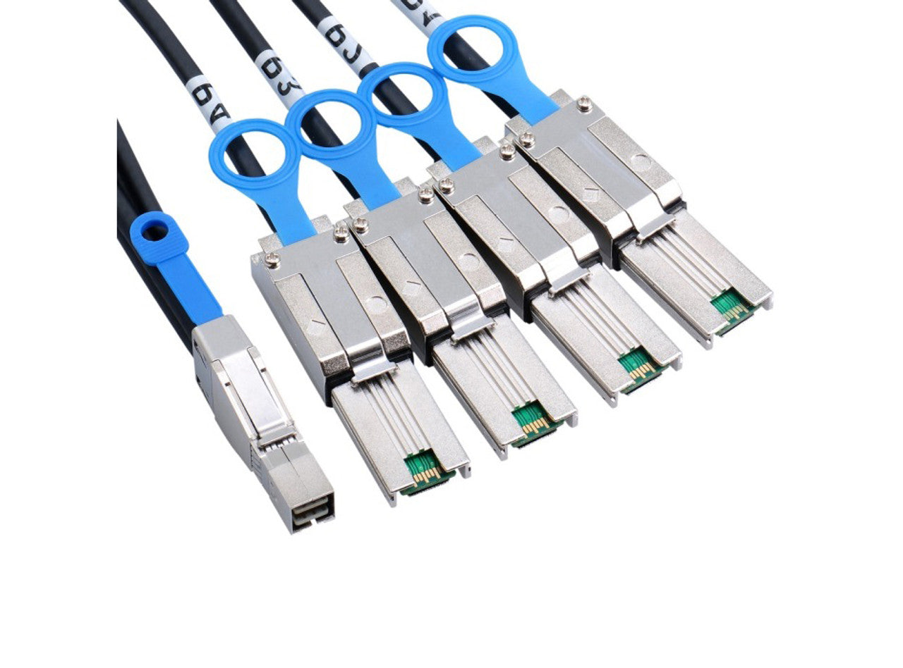 Cable, SAS External Breakout, SFF-8644 to SFF-8088, 3 meter
