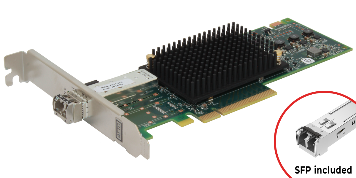 32Gb Celerity (model 321E) Single-Port Gen 6 Fibre Channel Adapter (SFP included)