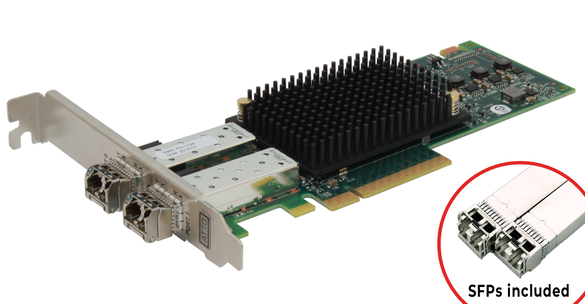 32Gb Celerity (model 322P) Dual-Port Gen 7 Fibre Channel Adapter (SFPs included)