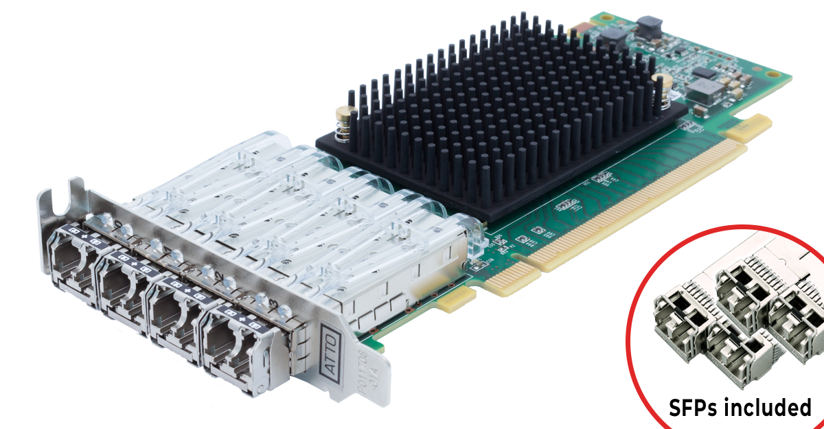 32Gb Celerity (model 324P) Quad-Port Gen 7 Fibre Channel Adapter (SFPs included)