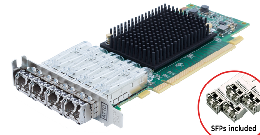 32Gb Celerity (model 324P) Quad-Port Gen 7 Fibre Channel Adapter (SFPs included)