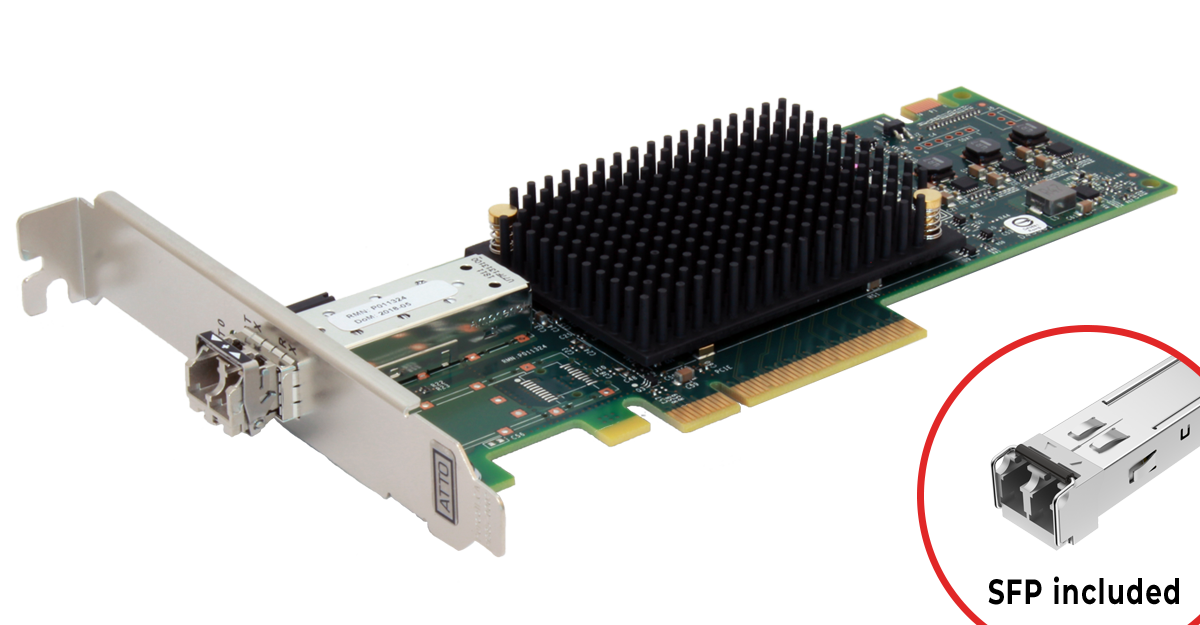64Gb Celerity (model 641E) Single-Port Gen 7 Fibre Channel Adapter (SFP included)