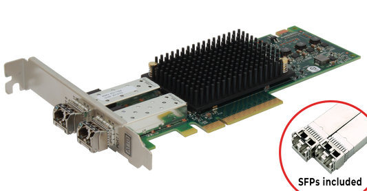 64Gb Celerity (model 642E) Dual-Port Gen 7 Fibre Channel Adapter (SFPs included)