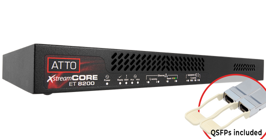 XstreamCORE 8200 Dual-Port 40Gb Ethernet to 16-port 12Gb SAS/SATA intelligent Bridge (supports all storage media)