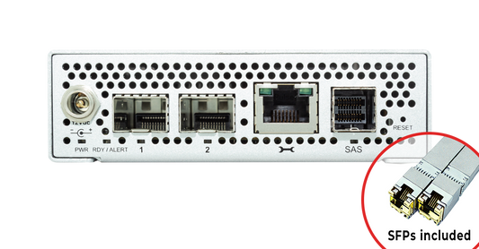 XstreamCORE 8100-TN0 Dual-Port 10Gb Ethernet to 4-port 12Gb SAS intelligent Bridge (supports tape storage media only)