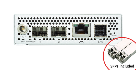 XstreamCORE 8100-TS0 Dual-Port 10Gb Ethernet to 4-port 12Gb SAS intelligent Bridge (supports tape storage media only)